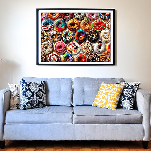 Think2Master Donuts 500 Pieces Jigsaw Puzzle, Perfect Gag Gift for Teens, Seniors & Families (26.8” x 18.9”)