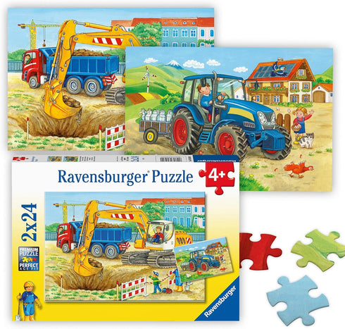Ravensburger - Farm and Construction Site - 24 Piece Jigsaw Puzzle 2
