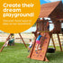 Sets Swingset Set 18" 48" Jungle Gym Kingdom Swing for Backyard, Monkey Bars & Accessories - Includes Trapeze Swing Bar