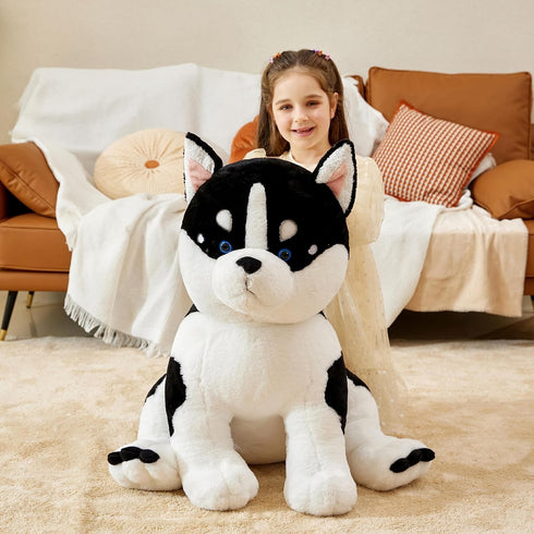 IKASA Giant Husky Stuffed Animal Plush Toy, 23" Huge Size, Cute Fluffy Oversized Plushie, Gifts for Kids