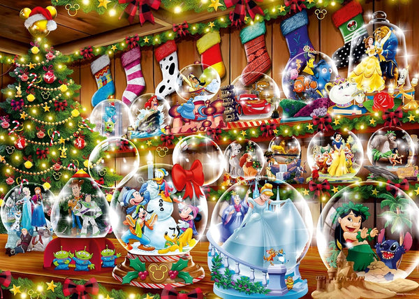 Ravensburger Disney Snow Globes Jigsaw Puzzle - 1000 Piece, Adult Friendly with Unique Softclick Technology