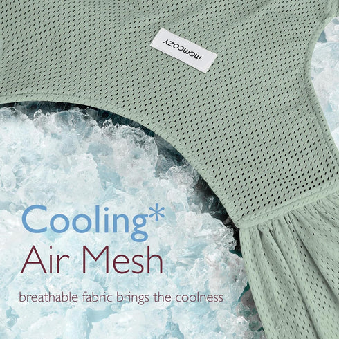 Momcozy 8-35lbs, 47-57inch,Plus Adjustable Buckle Baby Wrap Carrier Cooling Air-Mesh, Easy to Wear Baby Carrier Sling