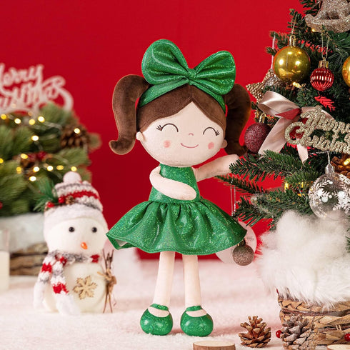 Gloveleya Dolls First Baby Doll - Soft Baby Girl Toy Green 12 Inches