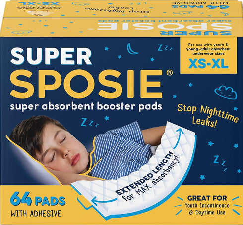 Super Sposie Booster Pads, Max Absorbency for Nighttime Diapers, Use with Overnight