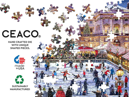 Ceaco - Classic Christmas - 1000 Piece Winter Skating Jigsaw Puzzle
