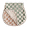 mushie Muslin Baby Burp Cloths, 100% Organic Cotton, Set of 2 (Olive Check/Natural Check)