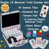 12 Set 91 Domino2-10 Doublefan Mexican Train Dominoes with Color Numbers,Double Numerical Domino Game, Chicken Foot
