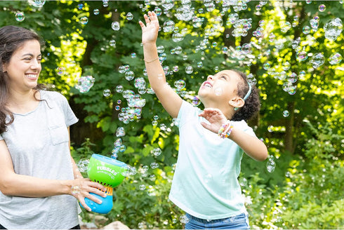 FUBBLES NO Spill Funfiniti Bubble Machine - Blows One Hour of Non Stop Bubbles, Amazon Exclusive Toy Set