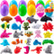 JOYIN 24 Pcs Prefilled Easter Eggs with Sea Animal Plush Toy Set,
