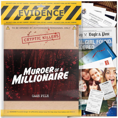 Cryptic Killers Unsolved Murder Mystery Game - Cold Case File Investigation for Individuals, Date Nights & Party Groups