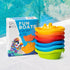 Multi Colored Baby Bath Boats - Fun and Educational Bath Toys for Toddlers, Stackable Bath Toy Set