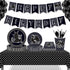 CC HOME 1 Pack Black Dragon Plastic Tablecloth 54 x 87 Inch for Buffet, Birthday Party, or Kitchen Use