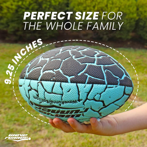 Wave Runner Grip It Waterproof Junior Size Football, 9.25 Size, Durable & Double Laced for Beach and Outdoor Games