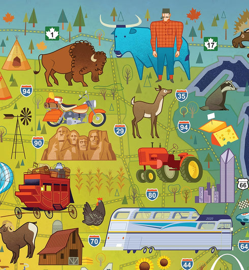 1000 Piece Puzzle - American Road Trip