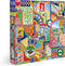 eeBoo: Piece and Love UFO Victorian Ladies - 1000 Piece Adult Square Jigsaw Puzzle for Families, Includes Glossy,