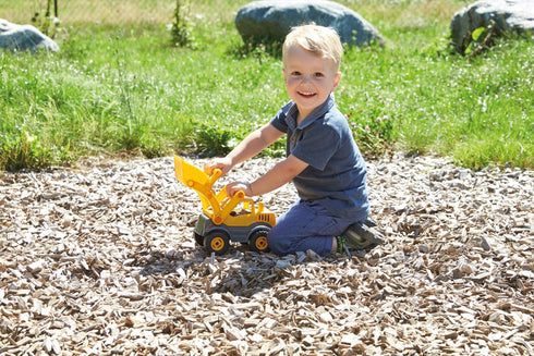 Lena Bulldozer Eco Active Toy for Kids, Easy Grab Handle and Flip Open Cab, Super Sturdy Construction for Real Action