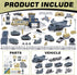 Playset, 11 3 4 5 Military Base Building Army Toys with Vehicles Airplane Helicopter Fighter Jet Army Men Action
