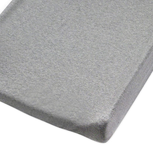 (Set HonestBaby Organic Cotton Changing Pad Covers of Two), Gray Heather, One Size