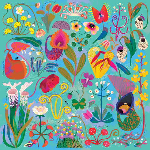 Hungry Plants 500 Piece Family Puzzle from Mudpuppy, Featuring Flytraps and Carnivorous Plants for Ages 8+