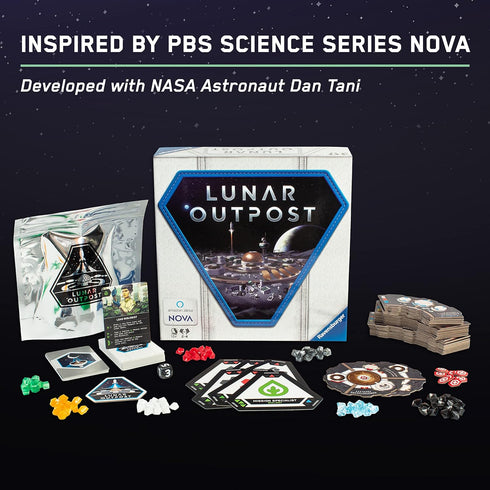 Ravensburger Lunar Outpost Board Game for Ages 10 and Up, Work Together to Build a Base on The Moon