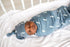 Navy and White Triangles Large Baby Swaddle Blanket by Copper Pearl