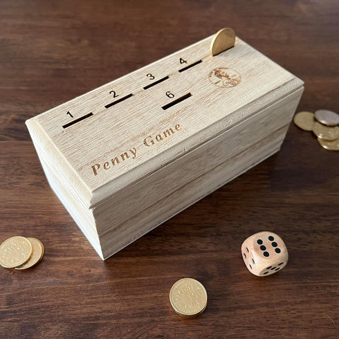 Penny Game - Fun Board Game Works with Coins, Get Rid of Coins to Win, for 2+ Players