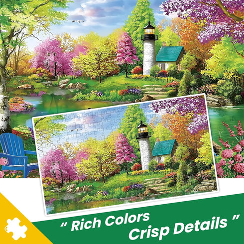500 Women,20.5*15 Piece Puzzles for Adults,Large Piece Lake Landscape Puzzle for Adults Seniors,Unique Funny Dog Art