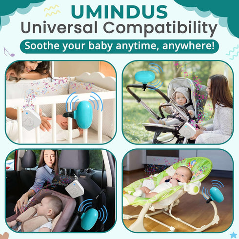 UMINDUS 2-in-1 5 9 2 SensaRocker Baby Stroller Rocker & Portable Sound Machine, Hands-Free Soothing with Speeds