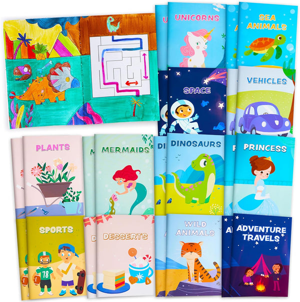 JOYIN 24 Pack Coloring Books for Kids Ages 4-8, Bulk Mini Coloring