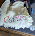 Cozy Personalized Floral Embroidered Name Blanket Soft Cotton Knit Newborn Blanket, Custom Keepsake Gift, Cover