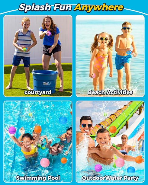 SOPPYCID Reusable Water Bomb Balloons, Summer Toy for Boys and Girls, Pool Beach Toys for Kids 3-12, Outdoor Games