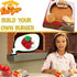 Stretcheez Hamburger Play Food for Kids, Stretchy Pretend Food & Toppings, Mix & Match Sets for Role Play