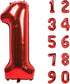 40 Inch Red Big Number 1 Birthday Party Decoration Foil Balloons for Girls and Boys