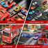 BuddyBight 3in1 12 3-5 3 4 5 6+ Fire Truck Toy with Foldable Race Track & Diecast Race Cars Toys, Fire Trucks