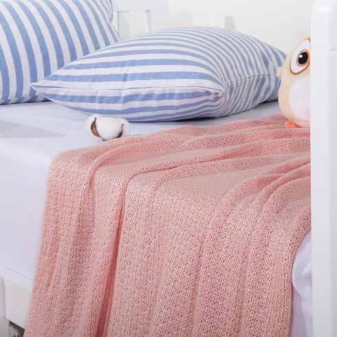 30x40 Inches NTBAY Cable Knit Cooling Toddler Blanket, Soft and Breathable Baby Blanket Made from Rayon Derived from