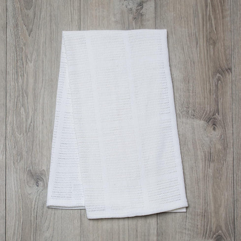 lulujo Baby Cellular Baby Blanket, White