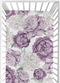 Sweet Jojo Designs Fitted Baby Crib Sheets (Boho Purple Floral) for Girls,