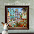 1000 23" 23" eeBoo Piece Puzzle - Village by the Sea Jigsaw Puzzle for Adults, Square x Made with Recycled Board
