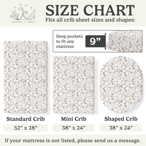 2 Pack Crib Sheets Neutral - Fitted Baby Crib Sheets Bed for Girl Boy - Standard & Toddler Mattress - Buttery Soft
