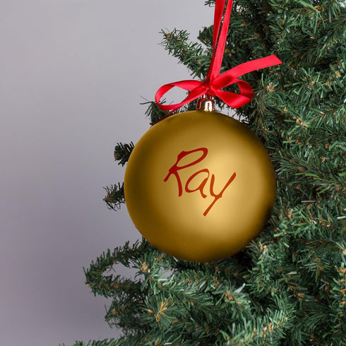 Tiny Ideas Christmas Baby's Handprint Ball Ornament, DIY Classic Hanging Bauble, Newborn Holiday Keepsake Gift