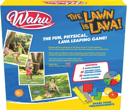 Wahu The Lawn is Lava Outdoor Water Balloon Game for Kids Ages 5+, Fun Outdoor Game with 25 Water Balloons
