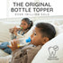 100% 3 Pack Kiddikap Original Water Bottle Topper for Toddlers Silicone Sippy Top Spout with Protective Cap makes the