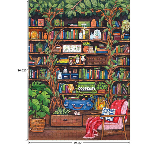 1000 RoseArt - Hobby Haven - Bookshelf - Piece Jigsaw Puzzle for Adults - Perfect for Reading Enthusiasts
