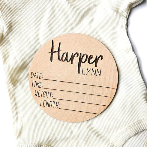 Personalized Name Sign, Birth Announcement Sign for Hospital, newborn essentials, Keepsake Baby Essentials Announcement