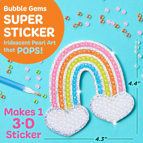 6+) Creativity for Kids Bubble Gem Super Sticker: Rainbow, Diamond Art Kits for Kids, Mini Craft Kit and Spring Crafts
