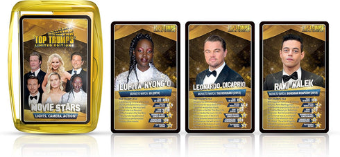 Top Trumps Card Game - Top 30 Movie Stars for Family Fun, Learning Games for Kids and Adults, 2 Players+
