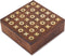Ajuny Tic Tac Toe Board Games, Decorative Storage Box with Wooden Brass Inlays for Kids and Adults