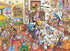Cobble Hill 1000 Piece Puzzle - DoodleTown: Thanksgiving Togetherness with Sample Poster Included