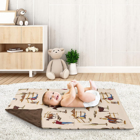 Country Sweet Jojo Designs Tan Brown Western Cowboy Boy Soft Baby Blanket Receiving Security Stroller Swaddle