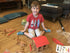 Wooden Logs Toys Farm Playset, 207 Pieces Wooden Construction Set for Animal Farm for Ages 3-6